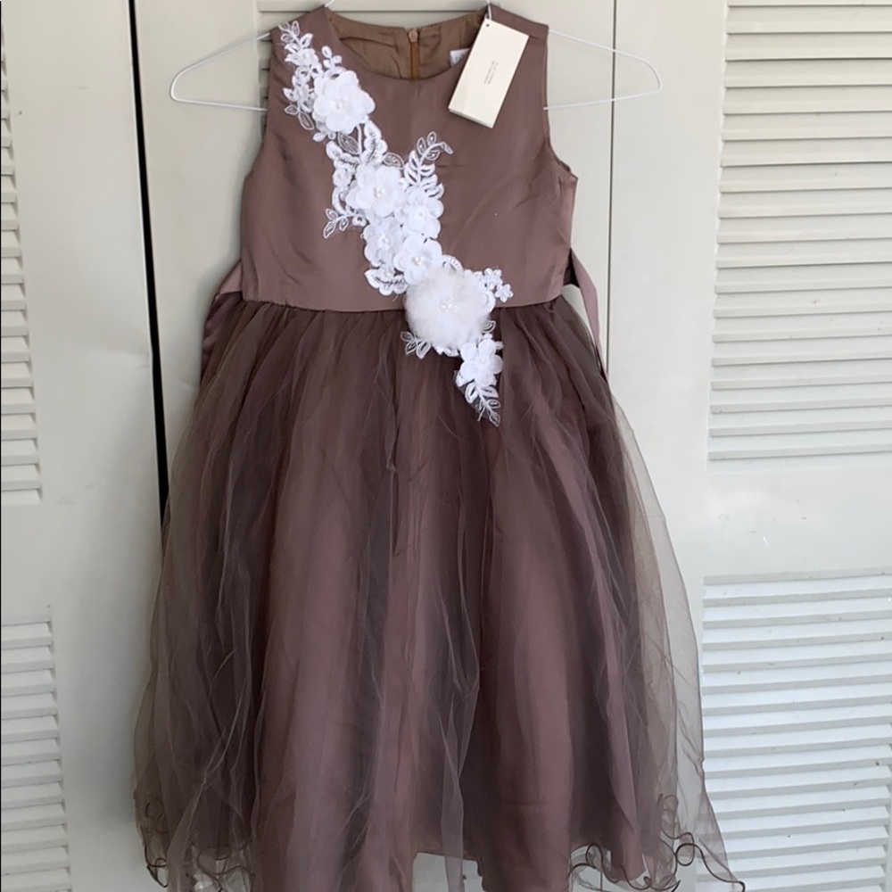 NWT Trish Scully brown dress